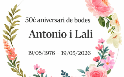 2025 50 ANIVERSARI BODA – ANTONIO I LALI – XIRRICLÓ